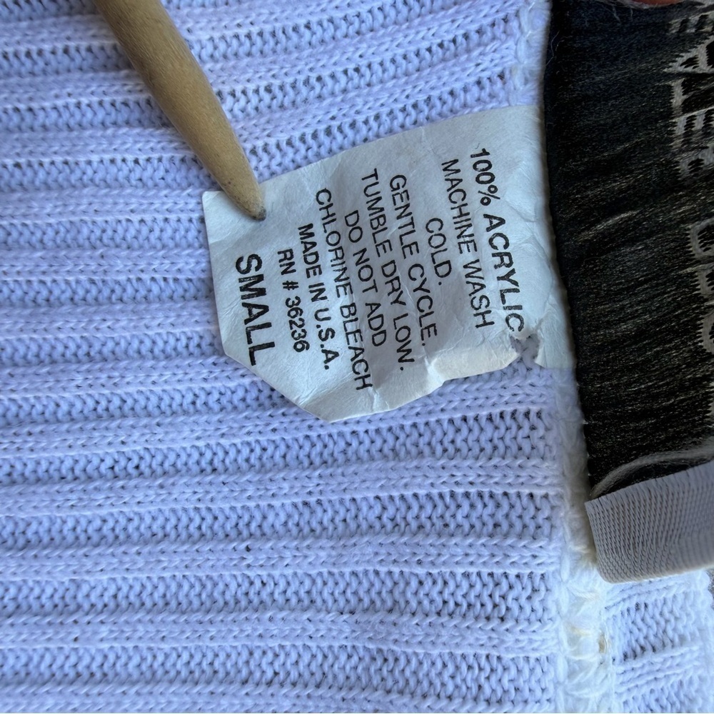 Sweater Project Y2K White Ribbed Top - Picture 3 of 6